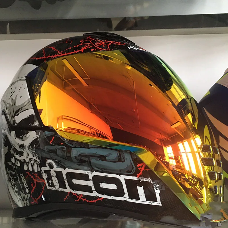 

2023 Motorcycle Helmets Visor For ICON Airflite Anti-UV Detachable Unisex Helmets Glasses Lens Full Face Lens Windshield Shield