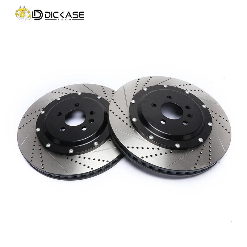 Dicase best quality ceramics brake pads for rear 4 pot caliper and 358x24mm disc with center bell for lx570 from 2008 years 18''