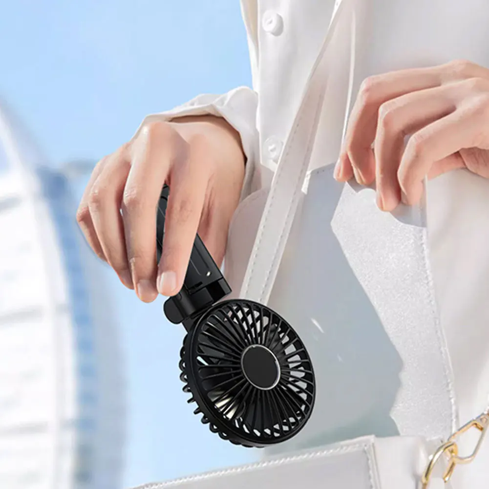 Umbrella Clip Fan 3-Speed Adjustment Portable Handheld Fan Rechargeable Summer Cooling for Outdoor Umbrella