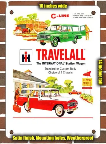 

Металлический знак 1961 International Travelall Универсал-10x14 дюймов