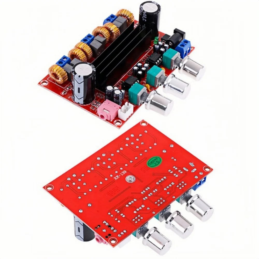 XH-M139 Audio Amplifier Board 2x50W 100W 2.1 Channel Amplifier Modules DC 12-24V 3 Sound Channels Energy Saving Pure HiFi Music - 5