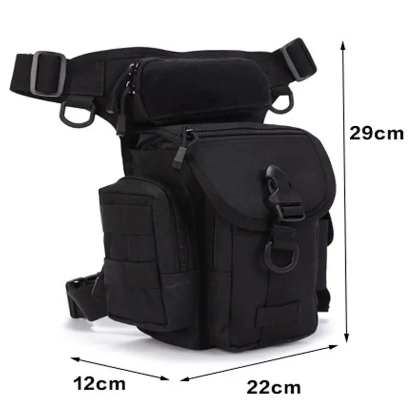 Molle Drop Leg Bag Waist Waterproof Men Outdoor CS Airsoft Wargame Equipment Fanny Pack Hunting Motorcycle Cycling Thigh Pouch 3
