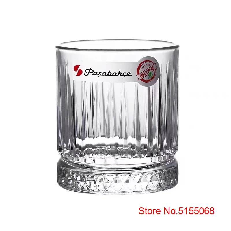 Turkey Pasabahce Brand Whisky Old Fashioned Glass Diamond Arved Designs Tempered Glass Collins Cup ROCK Whiskey Tumbler