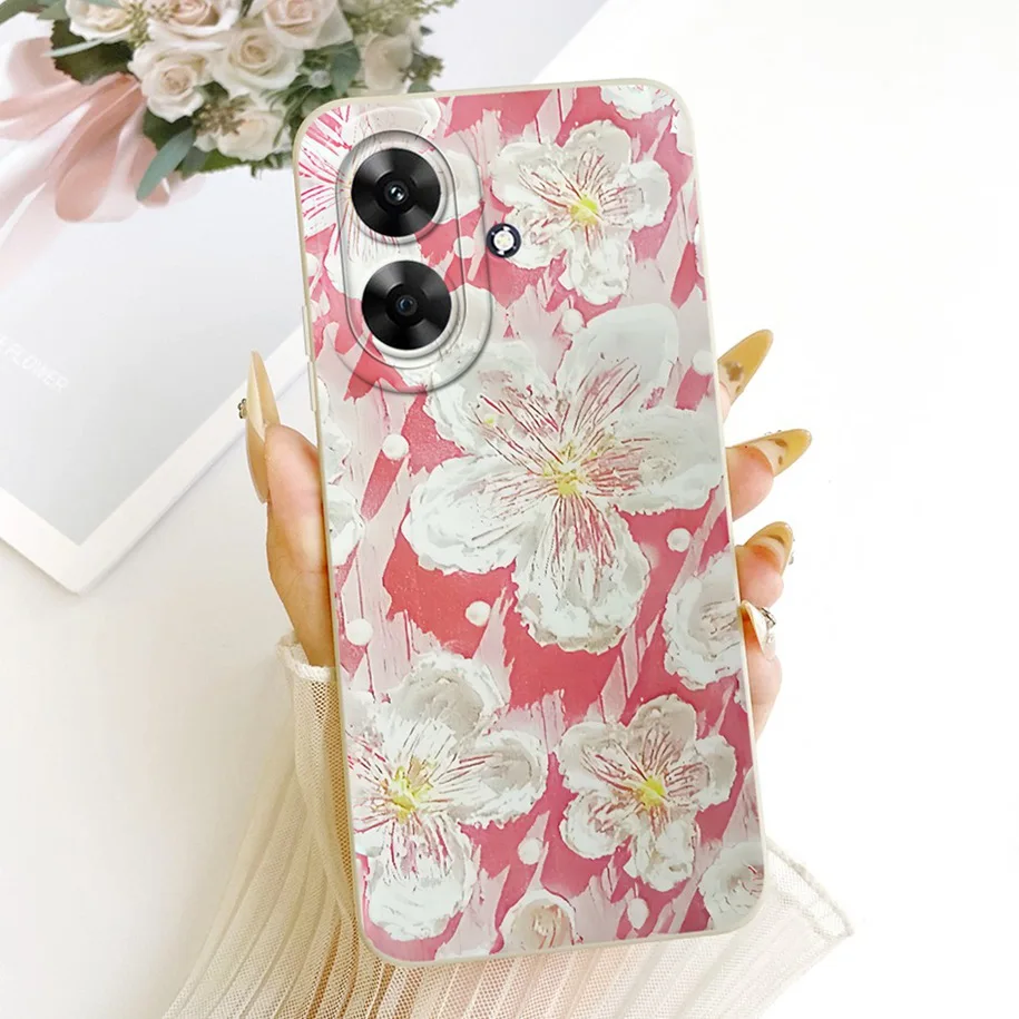Fashion Flower Pretty Girls Soft Silicone Phone Cover