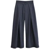 High Waist Striped Wide Leg Pants Autumn New Arrival Women's Faion Casual Trousers Versatile Long Pants Ele Sle