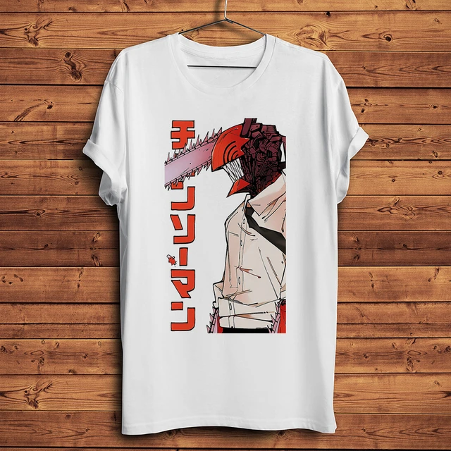 Camiseta Denji Pochita Chainsaw Man Motoserra - Branco