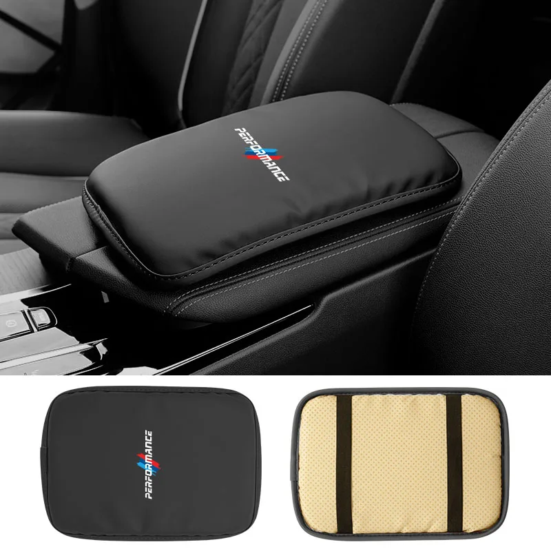 Car Logo Armrest Mat Center Console Arm Rest Protection Cushion For BMW