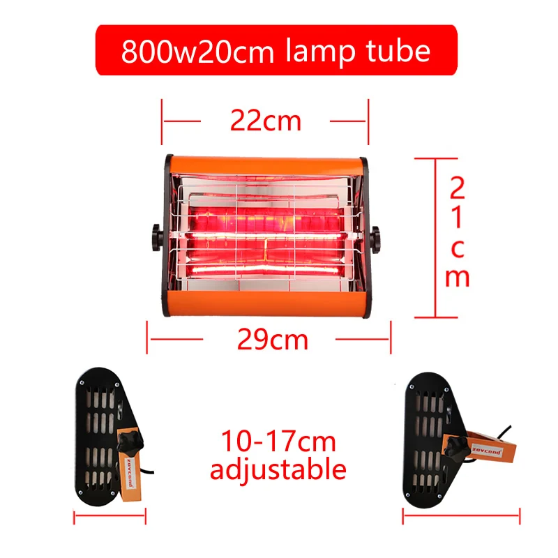 800W Portable Shortwave Infrared Lamp Handheld Electric Heater for Car  Paint Drying in Garage or Bodyshop 220V - AliExpress