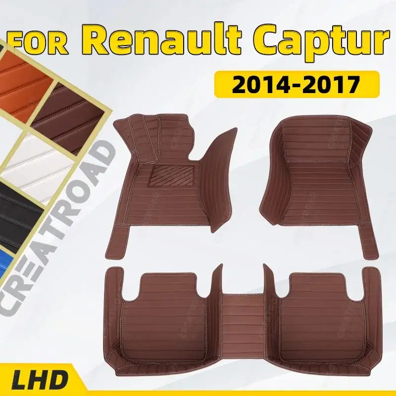 

Custom Car floor mats for Renault Captur 2014 2015 2016 2017 auto foot Pads automobile carpet cover