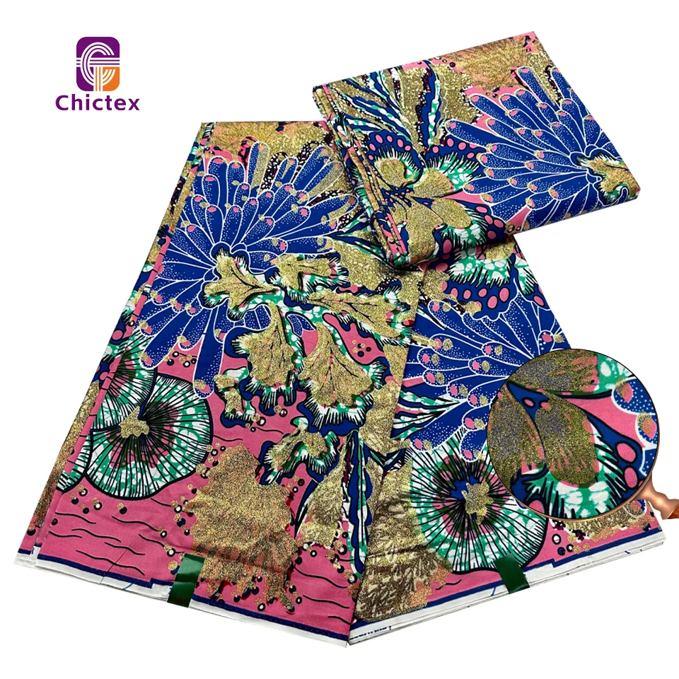 Prince Stock Available Wax Super Cotton Africain Fabrics Wax Batik Pagne