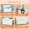 Kids Wooden Toy Box Storage with Quiet Close Safety Hinged Lid - Durable Organizer for Ages 2+ 6