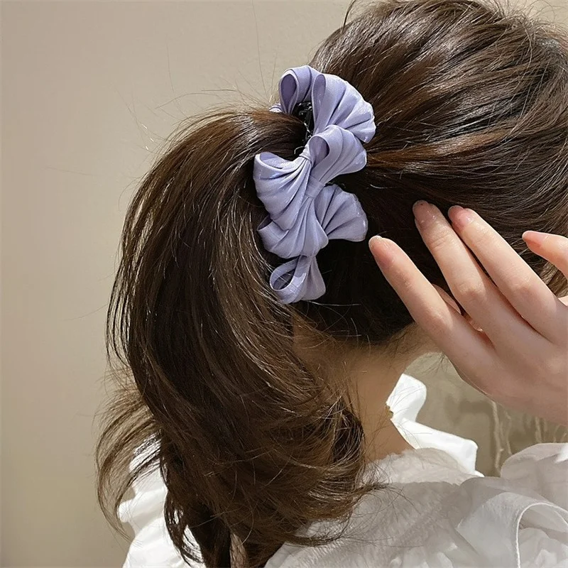 South Korea's new big bow banana clip vertical clip ponytail hair clip headdress female hair accessories female grab clip