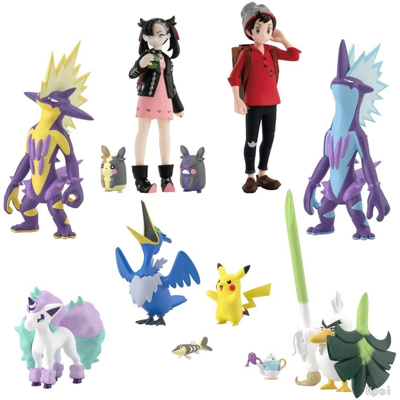 

In Stock Original BANDAI Pokemon Scale World Galar Region Mary Morpeko Cramorant Arrokuda Polteageist Sirfetch Action Toys Gifts