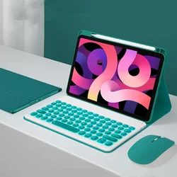 Backlit Bluetooth Keyboard Cover for Japanese Keyboard (Green and mouse)