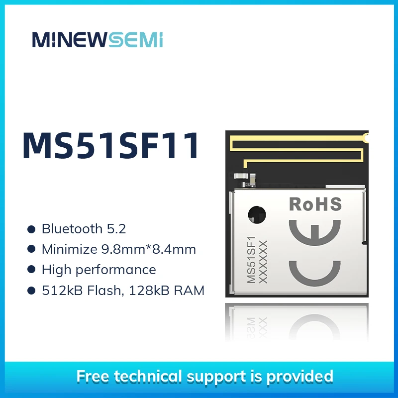 Fully Certified nRF52833 Tiny Stable Bluetooth 5.2 Low Power Iot Wireless Ble Modules