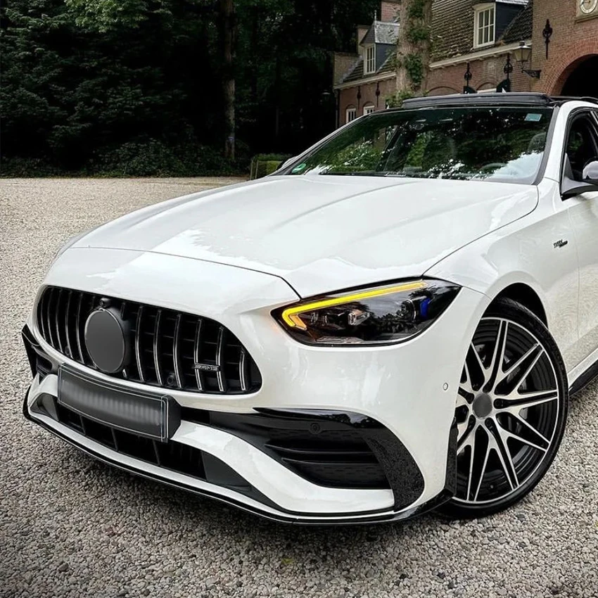 메르세데스-벤츠 C-클래스 W206 S206 C200 C260 C43 AMG 2022+ 프론트 범퍼 립 스포일러 프론트 범퍼 프로텍터 로워 블레이드 스플리터
