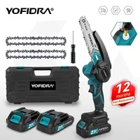 YOFIDRA 6 pouces tronçonneuse électrique sans fil huileur jardin bois coupe bûche taille scie outil électrique pour Makita 21V batterie broche 1