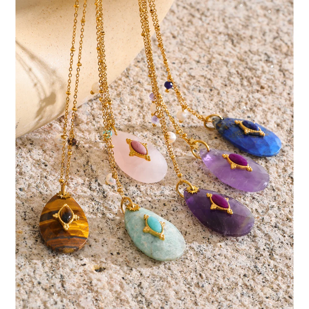 Yhpup 32mm Drop Pendant Necklace Women
