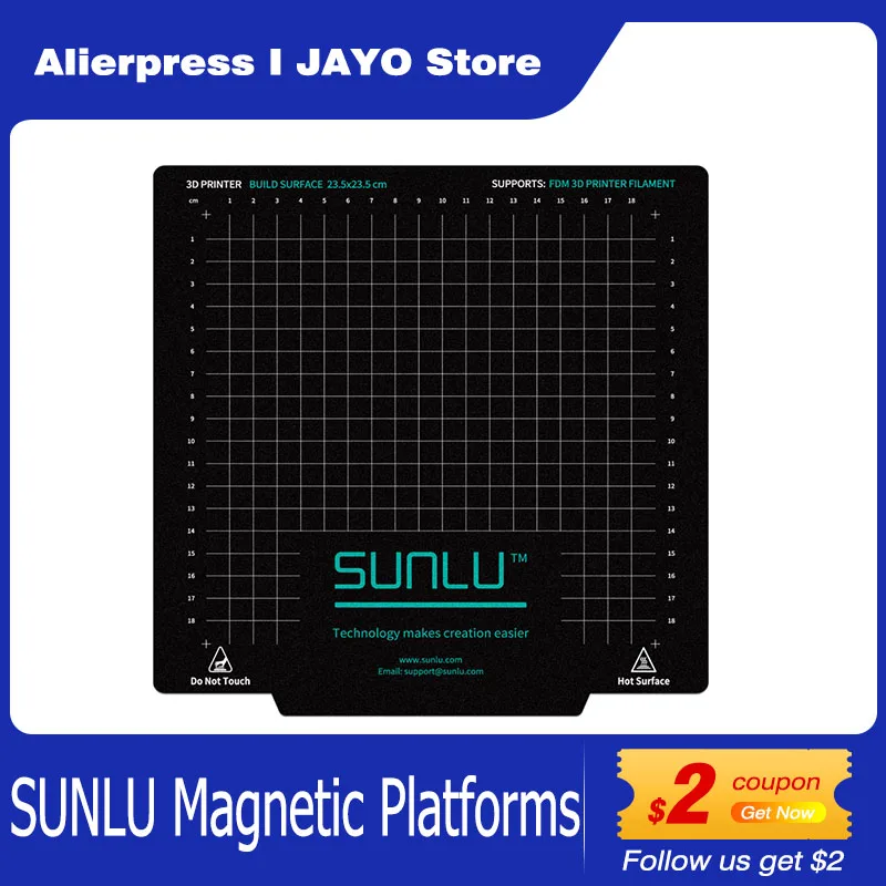 SUNLU Terminator-3 Flexible Magnetic Build Plate 3D Printer Parts 235*235mm/310*310mm for 3D Printer Platform Bed