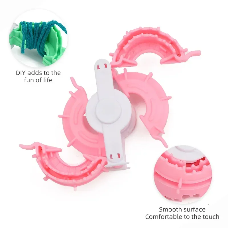 Heart-shaped plastic plush ball weaving machine size 2 set of plush ball making machines