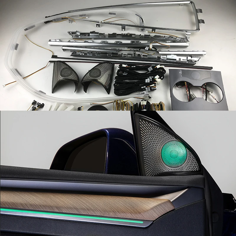 

Декоративная лазерная гравировка, сенсорное управление, светильник для Tesla Model3, модель 3, модель Y 2021, центральный столбик, клаксон