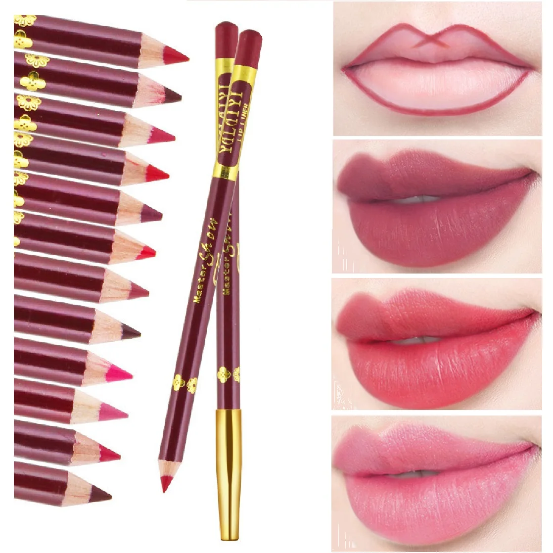 

Lip Liner Waterproof Lip Pencil Matte Red Pink Lipstick Pen Long Lasting Lipstic Women Contouring Makeup Lipliner Cosmetics