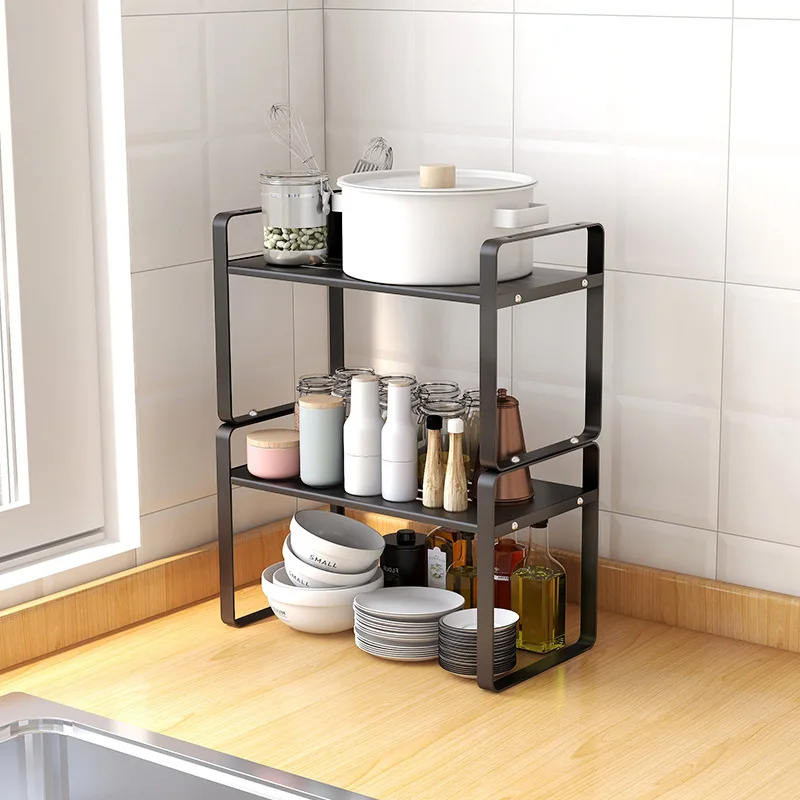 Expandable Under Sink Organizer,2 Tier Kitchen Supplies Cabinet Organizer,pot  Pan Spice Rack,storage Shelf For Kitchen,bathroom - Racks & Holders -  AliExpress