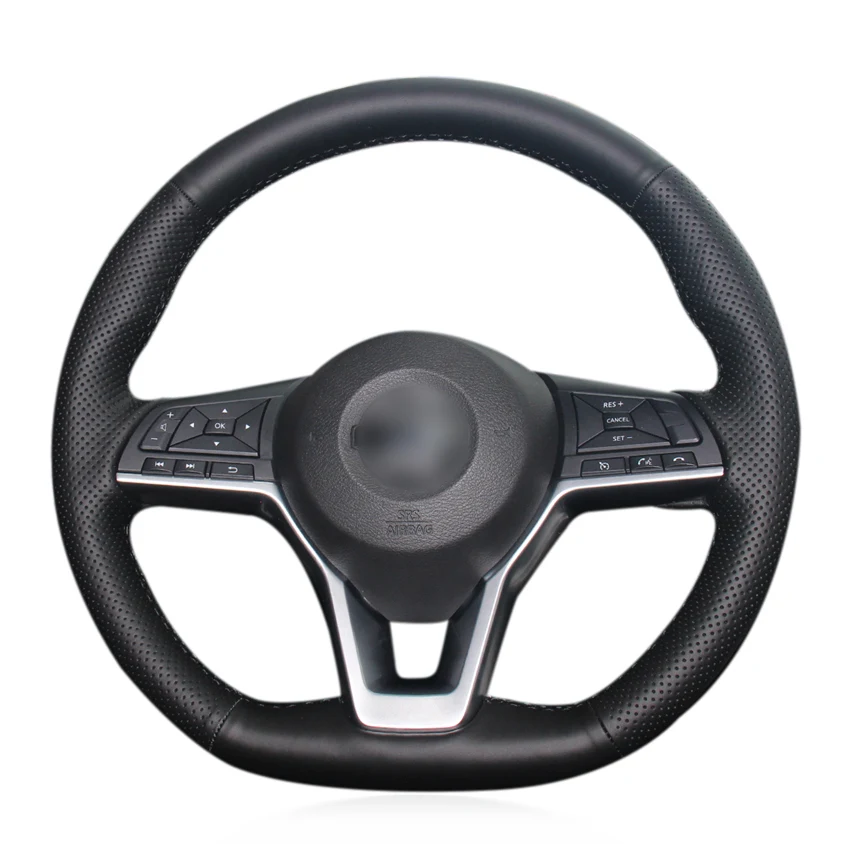

Hand-stitched Non-slip Durable Micro Fiber Leathe Car Steering Wheel Cover Wrap For Nissan X-Trail 2017-2019 Qashqai 2018 Rogue