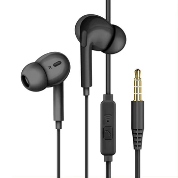 Auricolare cablato da 3,5 mm Cuffie intrauricolari con cancellazione del rumore Auricolari controllati con cavo per iPhone 5 6 Auricolari Android