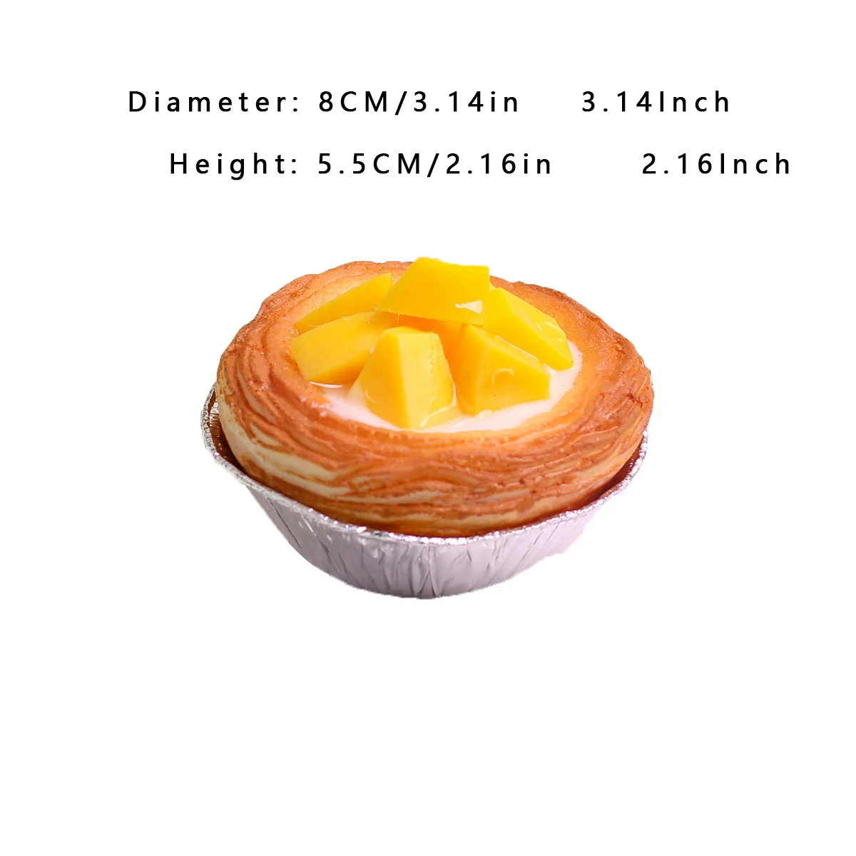 Artificial Egg Tart Cake Dessert 1PC Wedding Party Decoration Cake Decoration Photography Professional Food Simulation Model food model food photography props