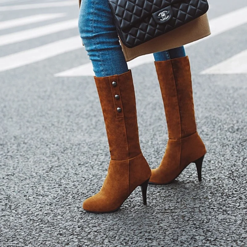 Women Boots Tassel Platform Boots Gothic Knee High Boots Woman Shoes High Heels Sexy Plus Size 33-43 Shoes for Women Heels Women