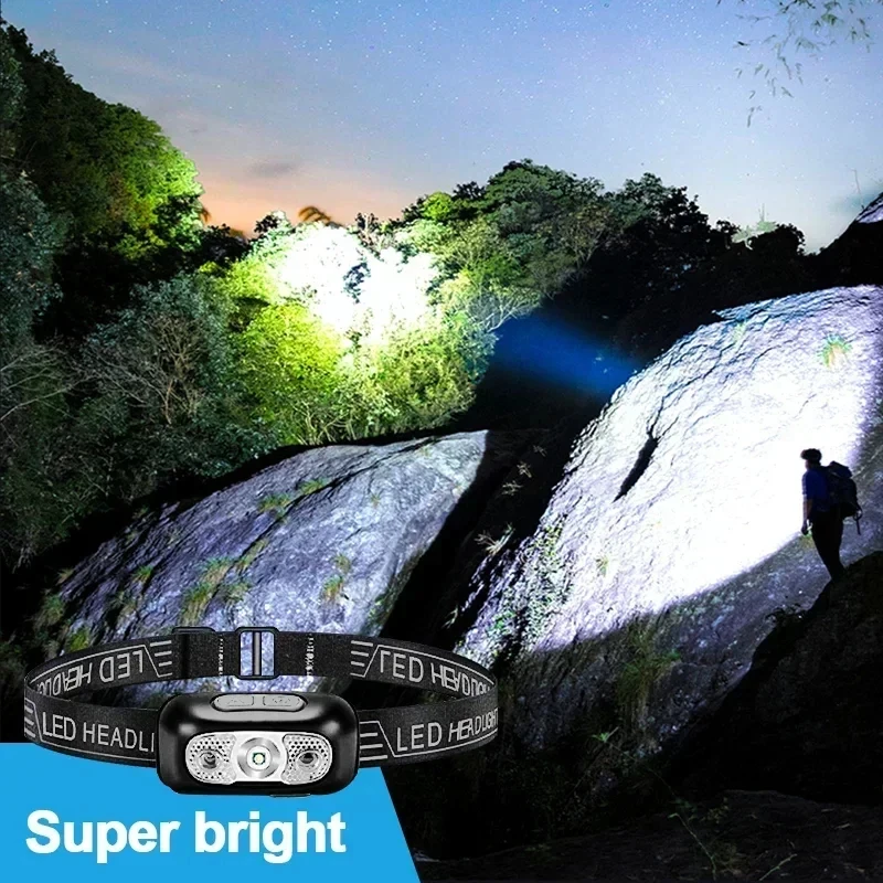 LED Headlamp Mini Waterproof for Night Fishing Camping