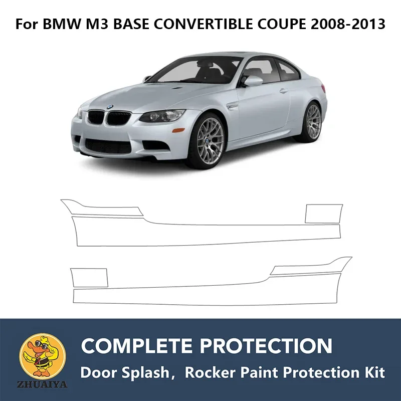 

PreCut Rocker Panels Paint Protection Clear Bra Guard Kit TPU PPF For BMW M3 BASE CONVERTIBLE COUPE 2008-2013