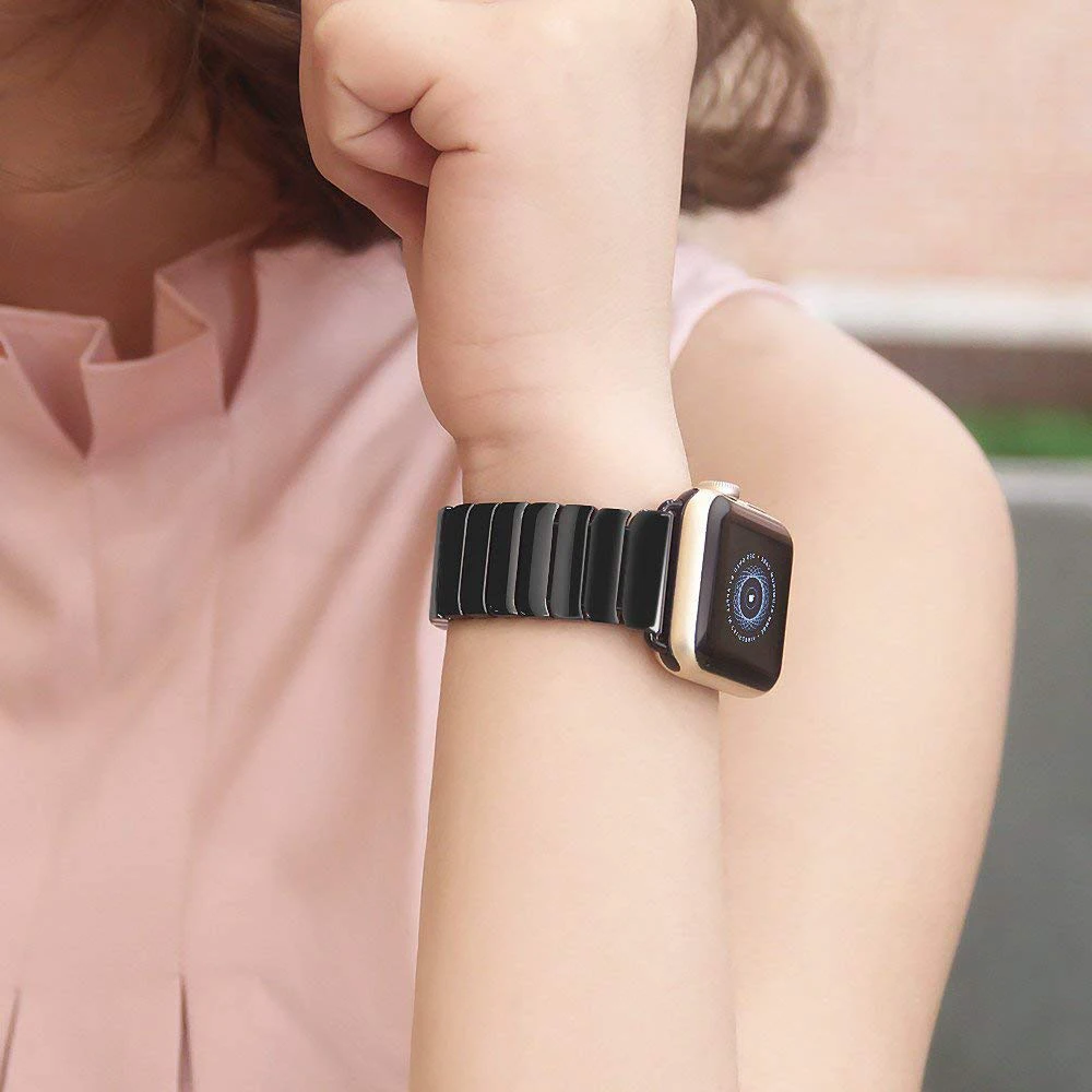 Ceramic Strap for Apple Watch Ultra Band 49mm 8 7 45mm 41mm Bracelet Wristband for iWatch Series 6 5 4 3 SE 44mm 40mm 42mm 38mm