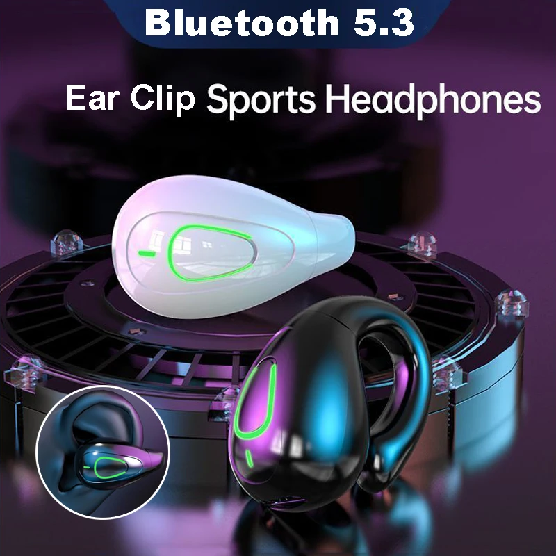 EarClipWirelessHeadphonesTWSBluetooth53HeadsetWaterproofHiFi