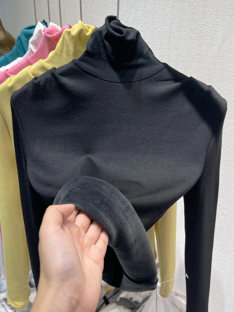 

2023 Spring Turtleneck Knitting Long Sleeve Solid Color Pullovers Korean Style Sweater Soft Jumper For Women Sweaters Female Top