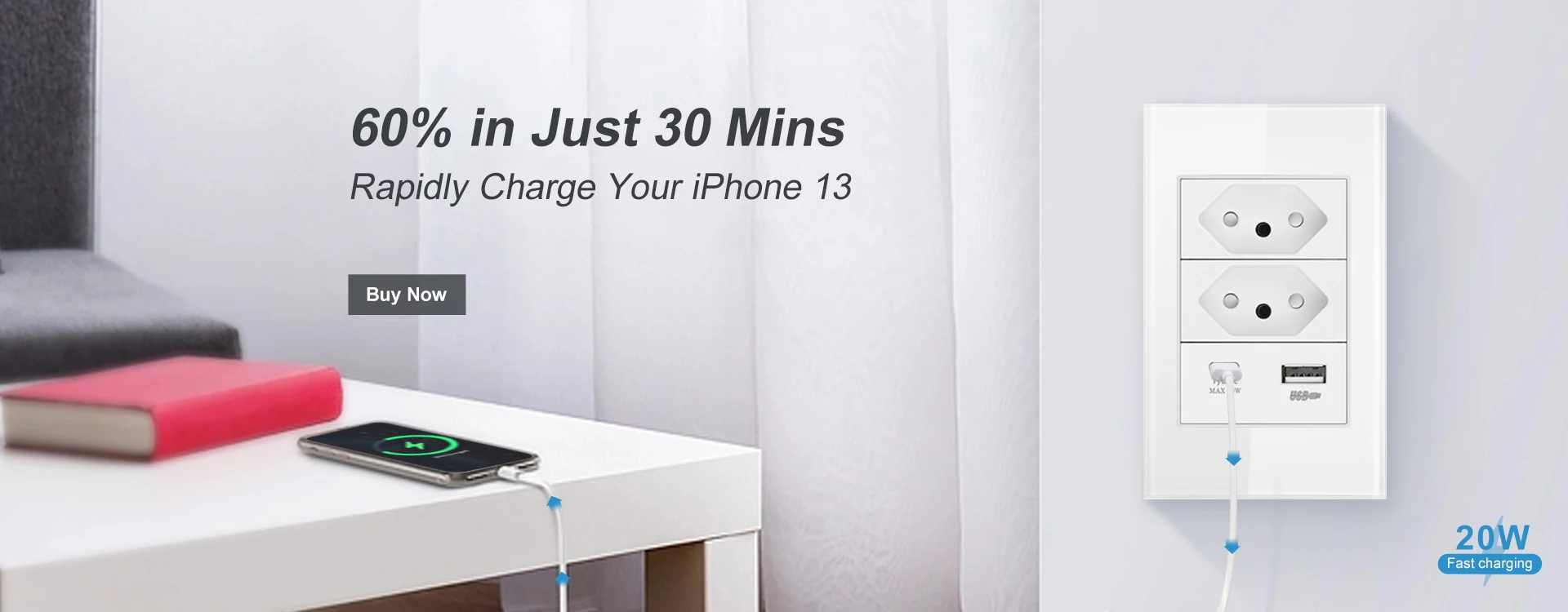 Description Picture 2 of itemSRAN Smart wifi switch and Non intelligent Brazil Socket , 118*72mm Glass Panel,Tuya smart home switches Usb outlet