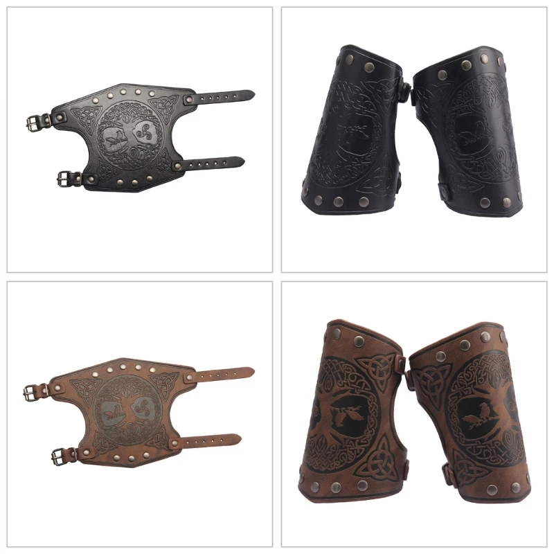 

Steampunk Men Wrist Guards Boxing Gloves Halloween Pirate Cosplay Bracer