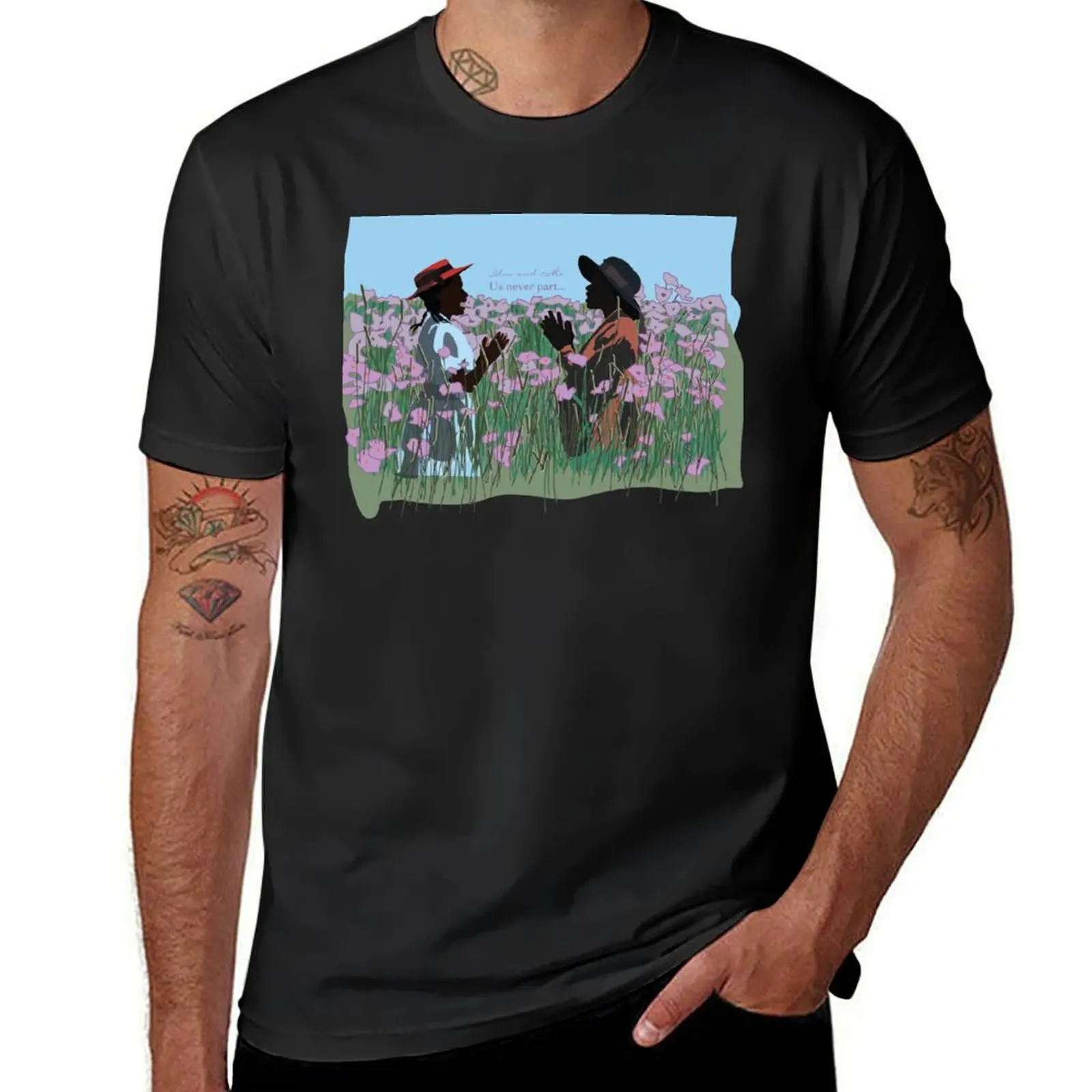 

The Color Purple Movie Art Poster- Sisters Play, You and Me Us Never Part T-Shirt blacks plus sizes mens t shirt graphic
