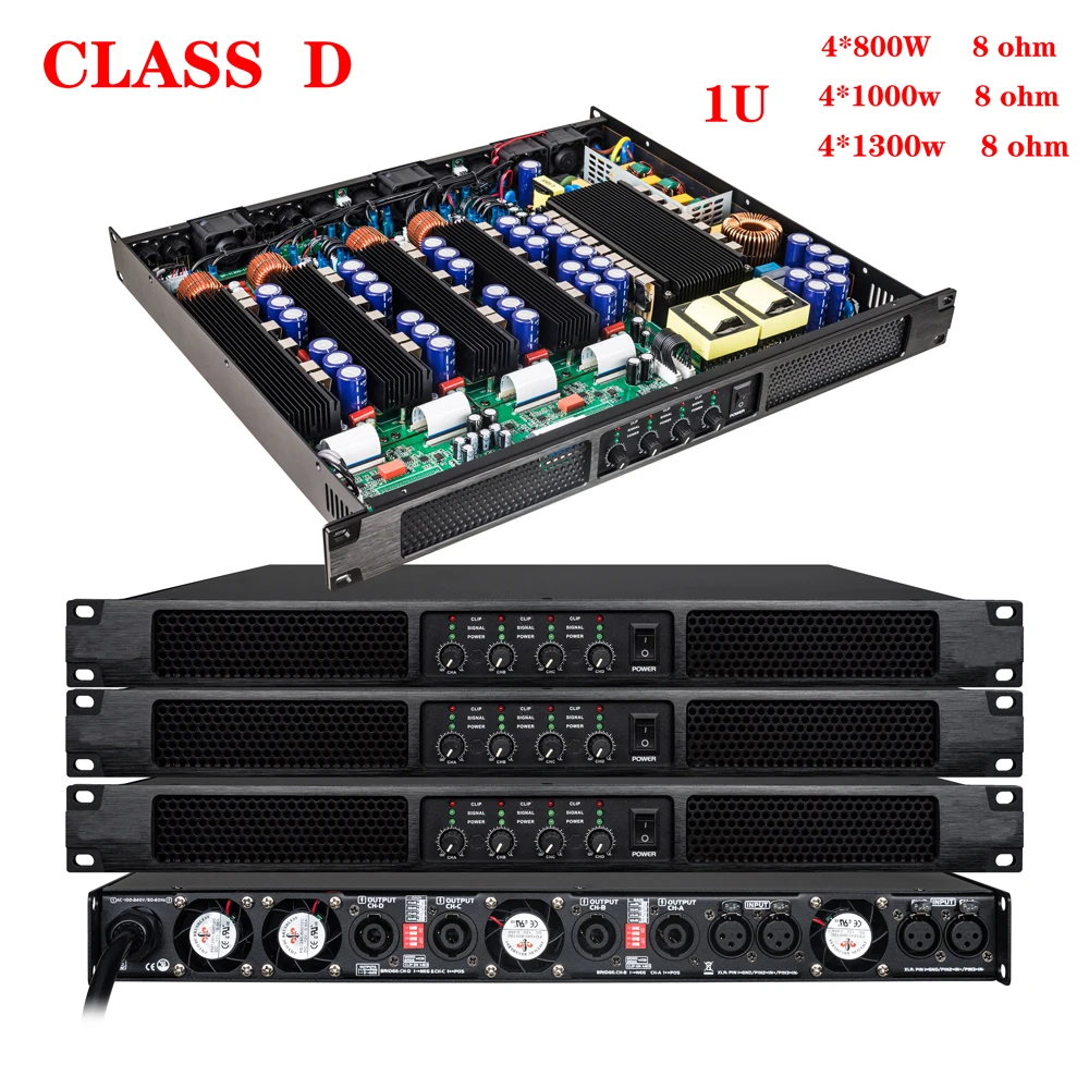 Shenndare XT4 Canal 4x1000w Amplificador de potencia Profesional Clase D  Line Array Altavoz Amplificador 1U Audio DJ Subwoofer Preamplificador  Sistema de caja de sonido Etapa Rendimiento Karaoke - AliExpress
