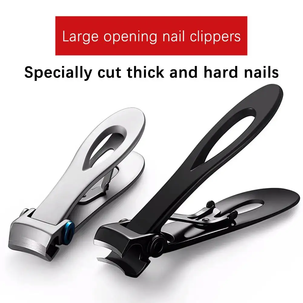 Portable Nail Clippers Ultra Sharp Fingernail Clippers Toenail Steel Manicure Opening Scissors Splash Wide Anti Jaw Stainle E0A3