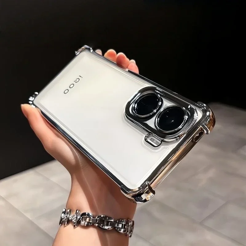 Enhanced Silicone Anti-Shock Case with Lens Protection and Plated Corners