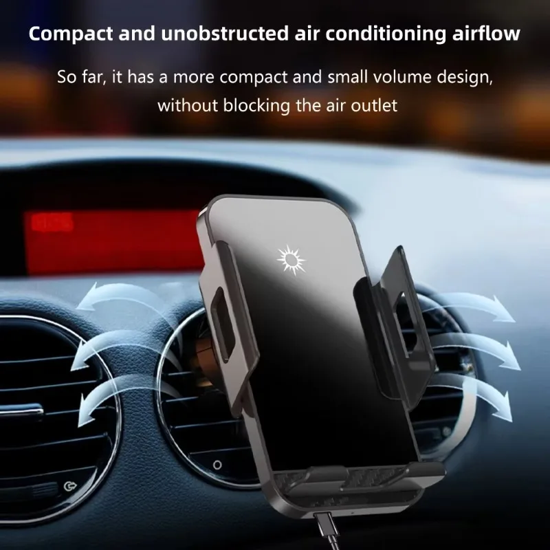 30W Automatic Wireless Charger Car Phone Holder Air Vent Clip for iPhone 16 15 14 13 12 Pro Samsung Xiaomi Fast Charging Station