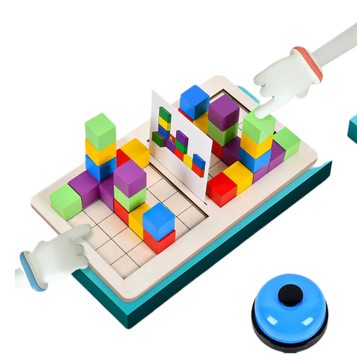 Educational Wooden Building Blocks Set for Kids Double Against Blocks Arithmetic Learning Game Puzzle Toy Ideal for Cognitive - 3