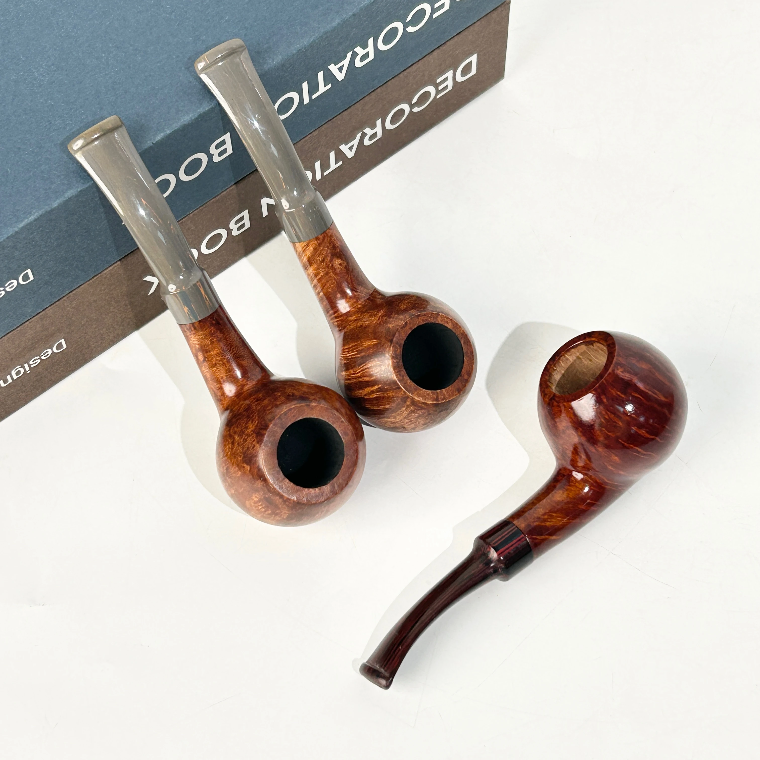 

Ideapipes Handmade Billard Briar Wood Tobacco Pipes With Ebonite stem Apple Shape