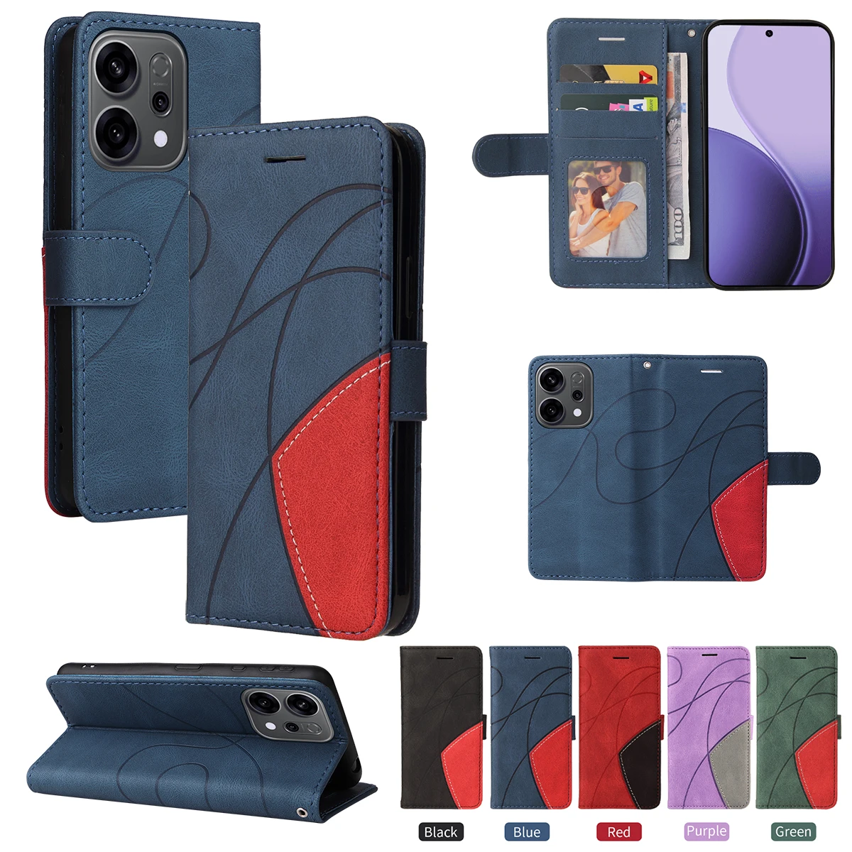Versatile Magnetic Leather Flip Wallet Phone Case