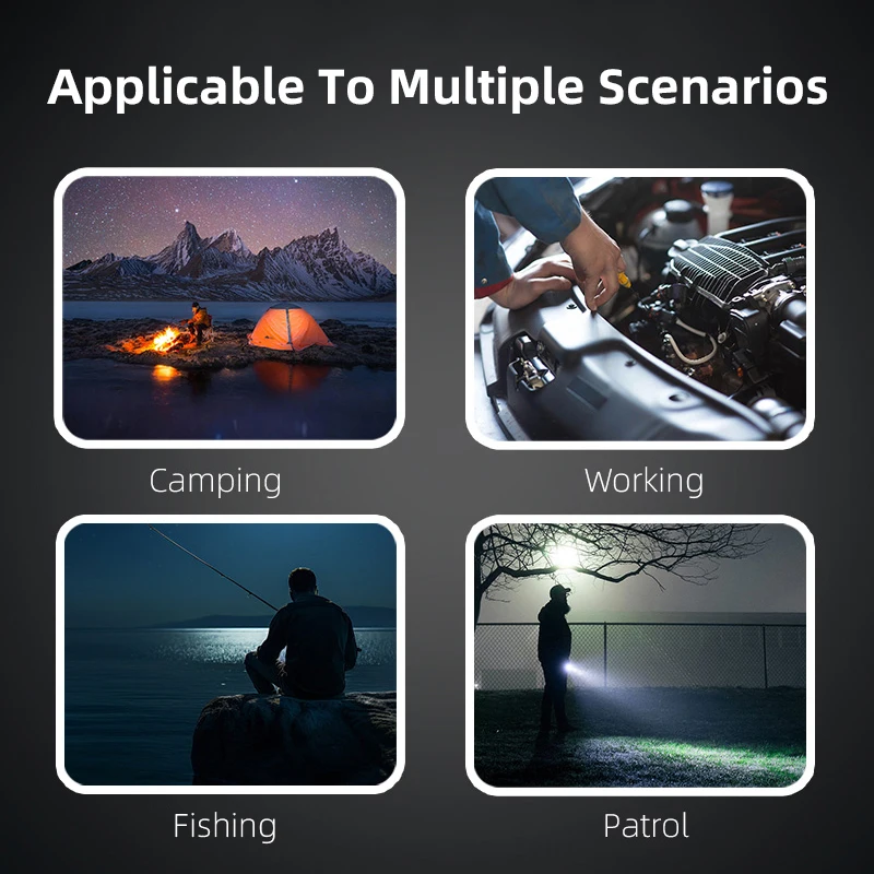 WEST BIKING Portable Camping Light with Fan 3 In 1 Multifunctional Outdoor Flashlight USB Charging Home Lamp Hanging Tent Light