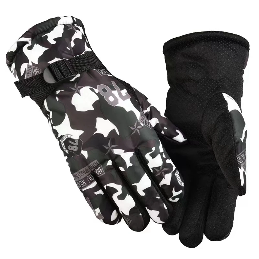 Warm Ski Gloves Polyester Warm&Light Waterproof And Breathable The Wrist Can Be Tightened And Relaxed for A Better Fit 3