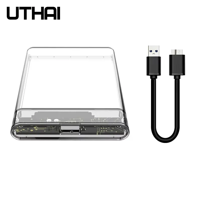 2.5-inch serial SATA SSD hard drive enclosure supports 6TB transparent mobile external hard drive enclosure external hard drive case,ssd enclosure,hard drive enclosure