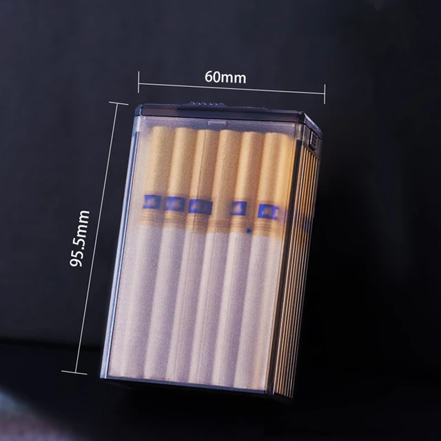 Étui à Cigarettes en plastique Transparent et étanche, boîte de rangement  de poche pouvant contenir 20 Cigarettes, paquet entier, boîte à fumer -  AliExpress